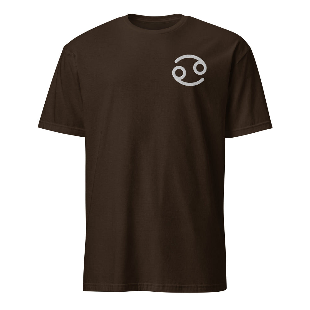 Cancer Zodiac Embroidered TShirt - Dark Chocolate Color - https://ascensionemporium.net